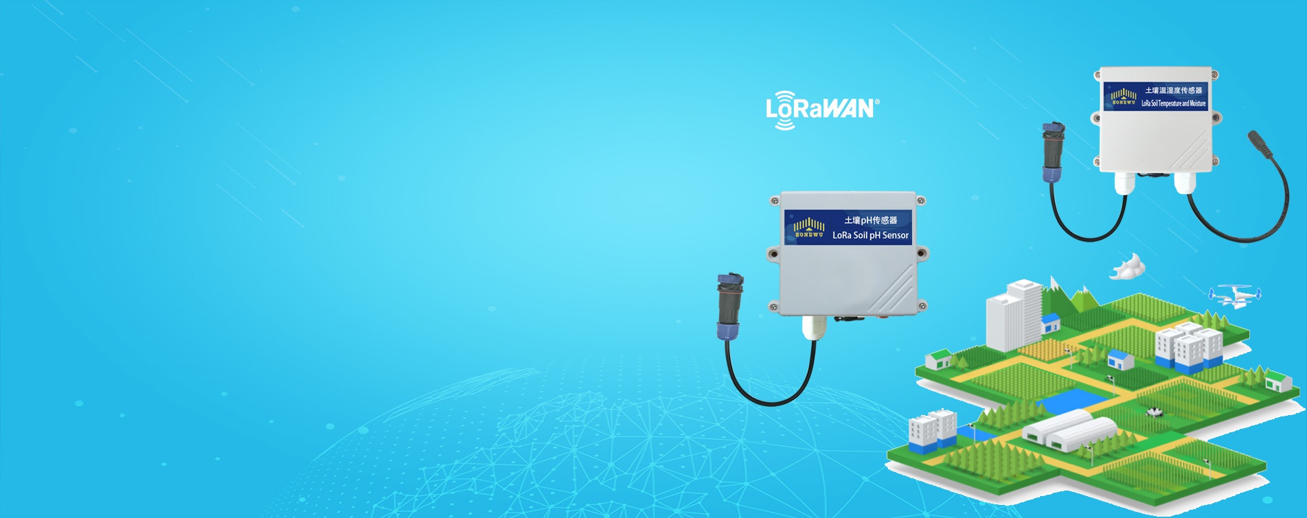Sensor de monitoreo de suelo LoRaWAN